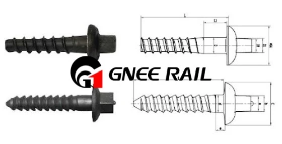 Railway Wooden Sleeper Screw Railway Wooden Sleeper Screw